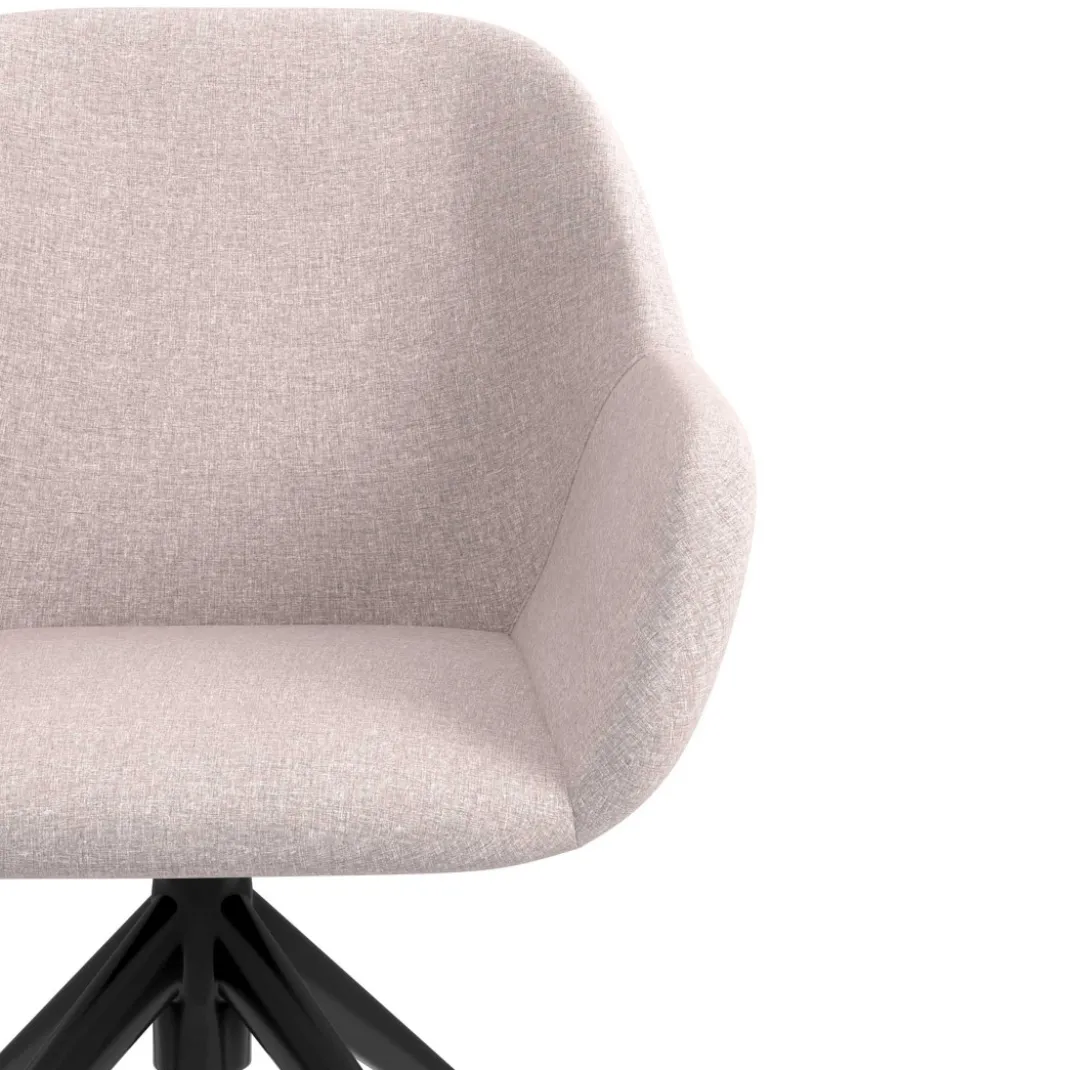 Silla confidente con ruedas moon base de aluminio