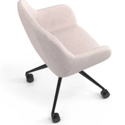 Silla confidente con ruedas moon base de aluminio