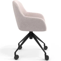Silla confidente con ruedas moon base de aluminio
