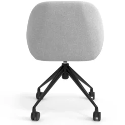 Silla confidente con ruedas moon base de aluminio