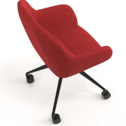 Silla confidente con ruedas moon base de aluminio