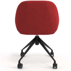Silla confidente con ruedas moon base de aluminio
