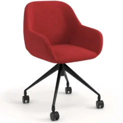 Silla confidente con ruedas moon base de aluminio