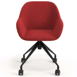 Silla confidente con ruedas moon base de aluminio