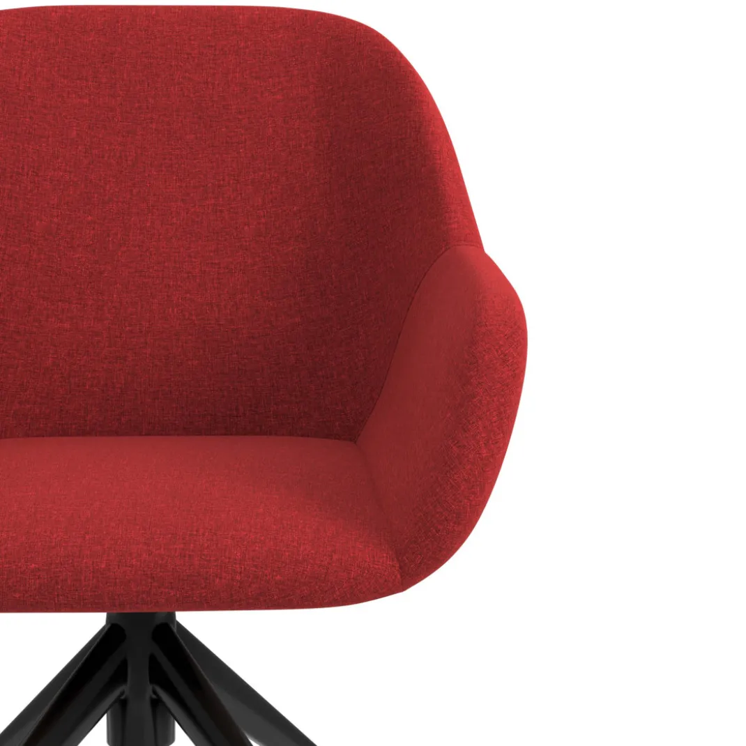 Silla confidente con ruedas moon base de aluminio