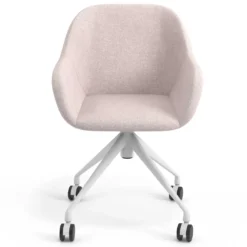 Silla confidente con ruedas moon base de aluminio
