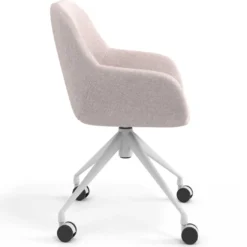 Silla confidente con ruedas moon base de aluminio
