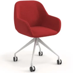 Silla confidente con ruedas moon base de aluminio
