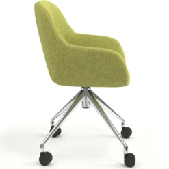 Silla confidente con ruedas moon base de aluminio