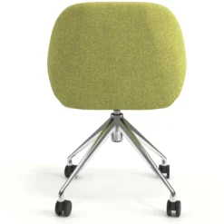 Silla confidente con ruedas moon base de aluminio