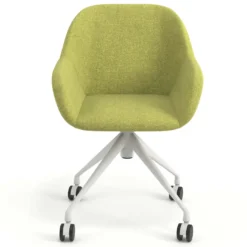 Silla confidente con ruedas moon base de aluminio
