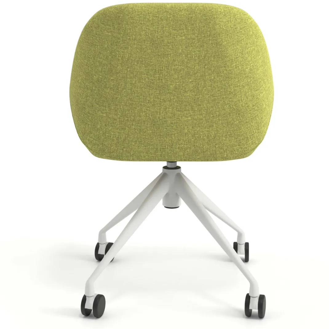 Silla confidente con ruedas moon base de aluminio