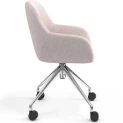 Silla confidente con ruedas moon base de aluminio