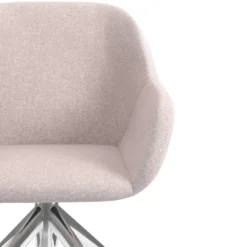 Silla confidente con ruedas moon base de aluminio