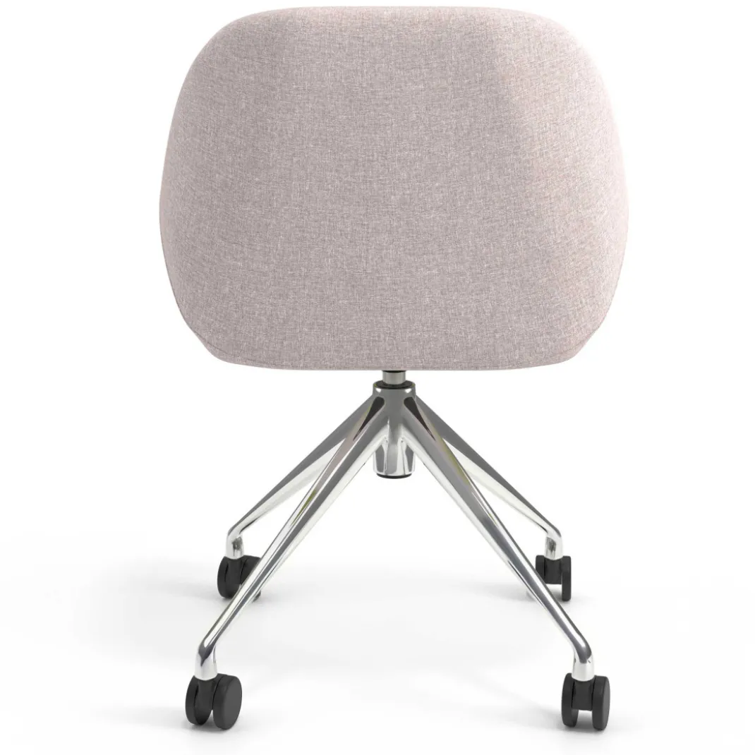 Silla confidente con ruedas moon base de aluminio