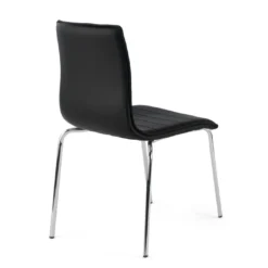 Silla confidente Cube 4 Patas estructura cromo ecopiel