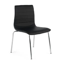Silla confidente Cube 4 Patas estructura cromo ecopiel