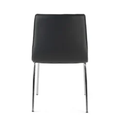 Silla confidente Cube 4 Patas estructura cromo ecopiel