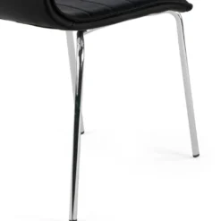 Silla confidente Cube 4 Patas estructura cromo ecopiel