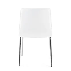 Silla confidente Cube 4 Patas estructura cromo ecopiel