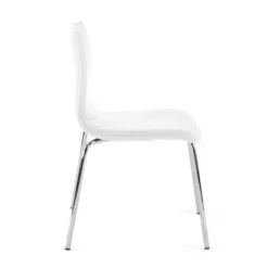 Silla confidente Cube 4 Patas estructura cromo ecopiel