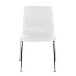 Silla confidente Cube 4 Patas estructura cromo ecopiel