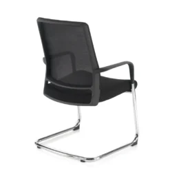Silla confidente Dante patín, respaldo ergonómico red