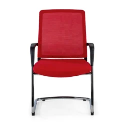 Silla confidente Dante patín, respaldo ergonómico red