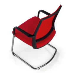 Silla confidente Dante patín, respaldo ergonómico red