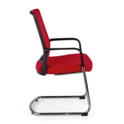 Silla confidente Dante patín, respaldo ergonómico red