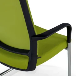 Silla confidente Dante patín, respaldo ergonómico red
