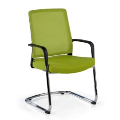 Silla confidente Dante patín, respaldo ergonómico red