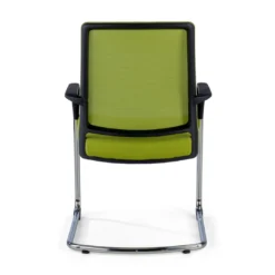 Silla confidente Dante patín, respaldo ergonómico red