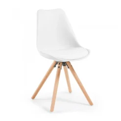 Silla confidente de diseño Nordic, patas de madera