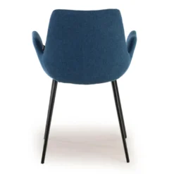 Silla Confidente Elodie, 4 Patas, brazos tapizados, Estructura metálica