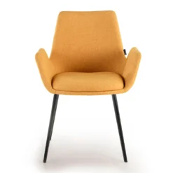 Silla Confidente Elodie, 4 Patas, brazos tapizados, Estructura metálica