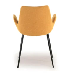 Silla Confidente Elodie, 4 Patas, brazos tapizados, Estructura metálica