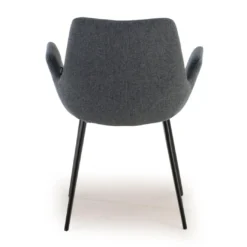 Silla Confidente Elodie, 4 Patas, brazos tapizados, Estructura metálica