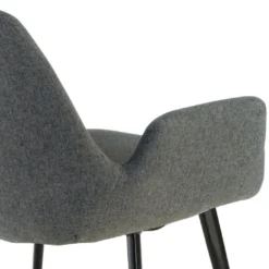 Silla Confidente Elodie, 4 Patas, brazos tapizados, Estructura metálica