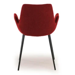 Silla Confidente Elodie, 4 Patas, brazos tapizados, Estructura metálica