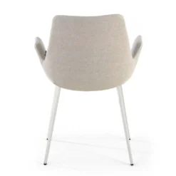 Silla Confidente Elodie, 4 Patas, brazos tapizados, Estructura metálica