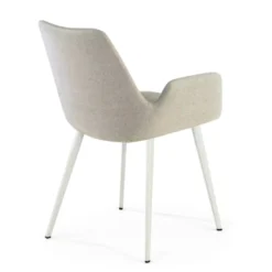 Silla Confidente Elodie, 4 Patas, brazos tapizados, Estructura metálica