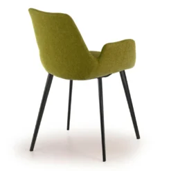 Silla Confidente Elodie, 4 Patas, brazos tapizados, Estructura metálica