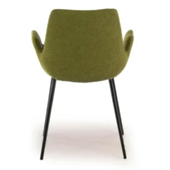 Silla Confidente Elodie, 4 Patas, brazos tapizados, Estructura metálica
