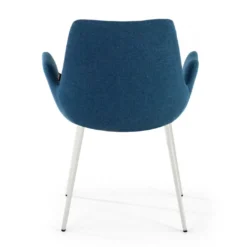 Silla Confidente Elodie, 4 Patas, brazos tapizados, Estructura metálica