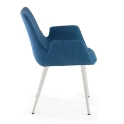 Silla Confidente Elodie, 4 Patas, brazos tapizados, Estructura metálica