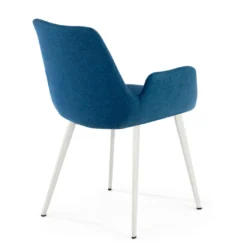 Silla Confidente Elodie, 4 Patas, brazos tapizados, Estructura metálica