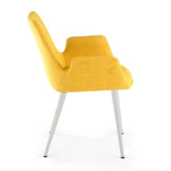 Silla Confidente Elodie, 4 Patas, brazos tapizados, Estructura metálica
