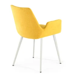 Silla Confidente Elodie, 4 Patas, brazos tapizados, Estructura metálica