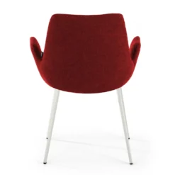 Silla Confidente Elodie, 4 Patas, brazos tapizados, Estructura metálica